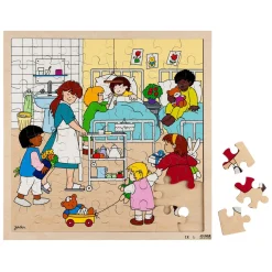 Rolf - Houten Legpuzzel Ziekenhuis, 64st.