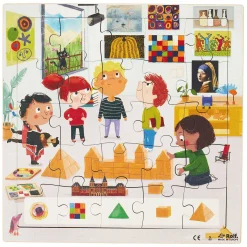 Rolf - Houten Noppenpuzzel Serie Kunst, Set van 3