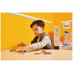 Rolf - Relief Houten Vormenpuzzel Vierkant Driehoek en Circkels, Set van 3