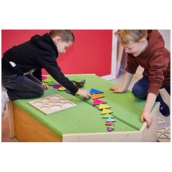 Rolf - Relief Houten Vormenpuzzel Vierkant Driehoek en Circkels, Set van 3