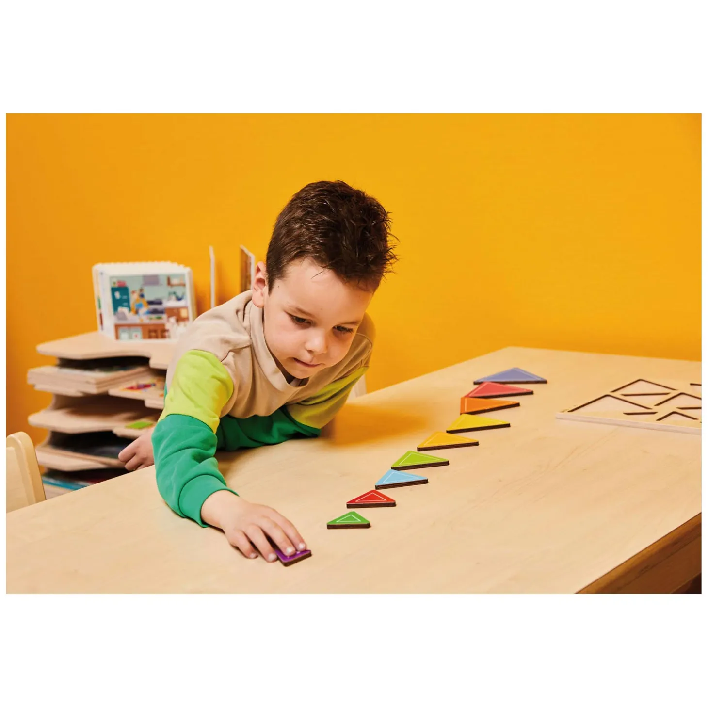 Rolf - Relief Houten Vormenpuzzel Vierkant Driehoek en Circkels, Set van 3