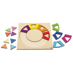 Rolf - Relief Puzzel Ontdek de kleur en Vorm Regenboogkring, 16st.