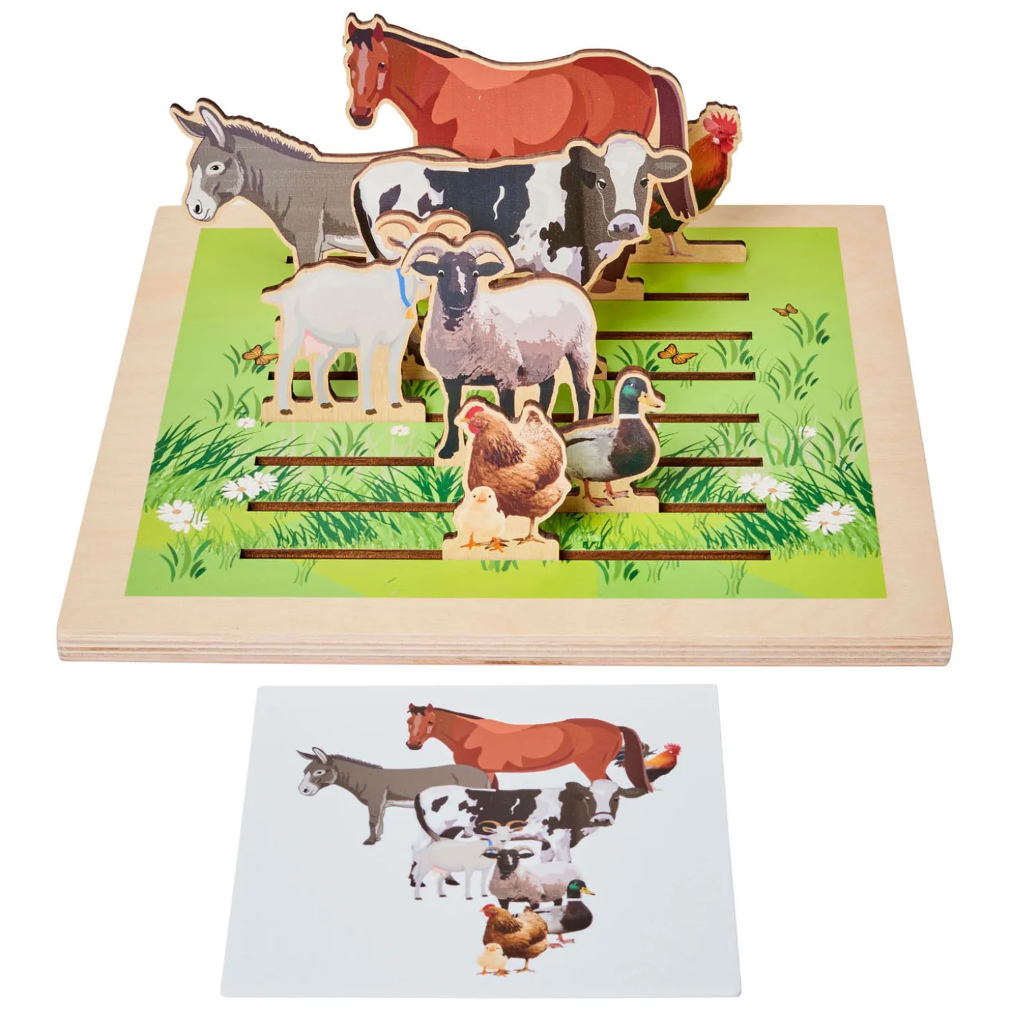 Rolf More - Houten Puzzelplank Boerderij, 8st.