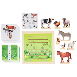 Rolf More - Houten Puzzelplank Boerderij, 8st.