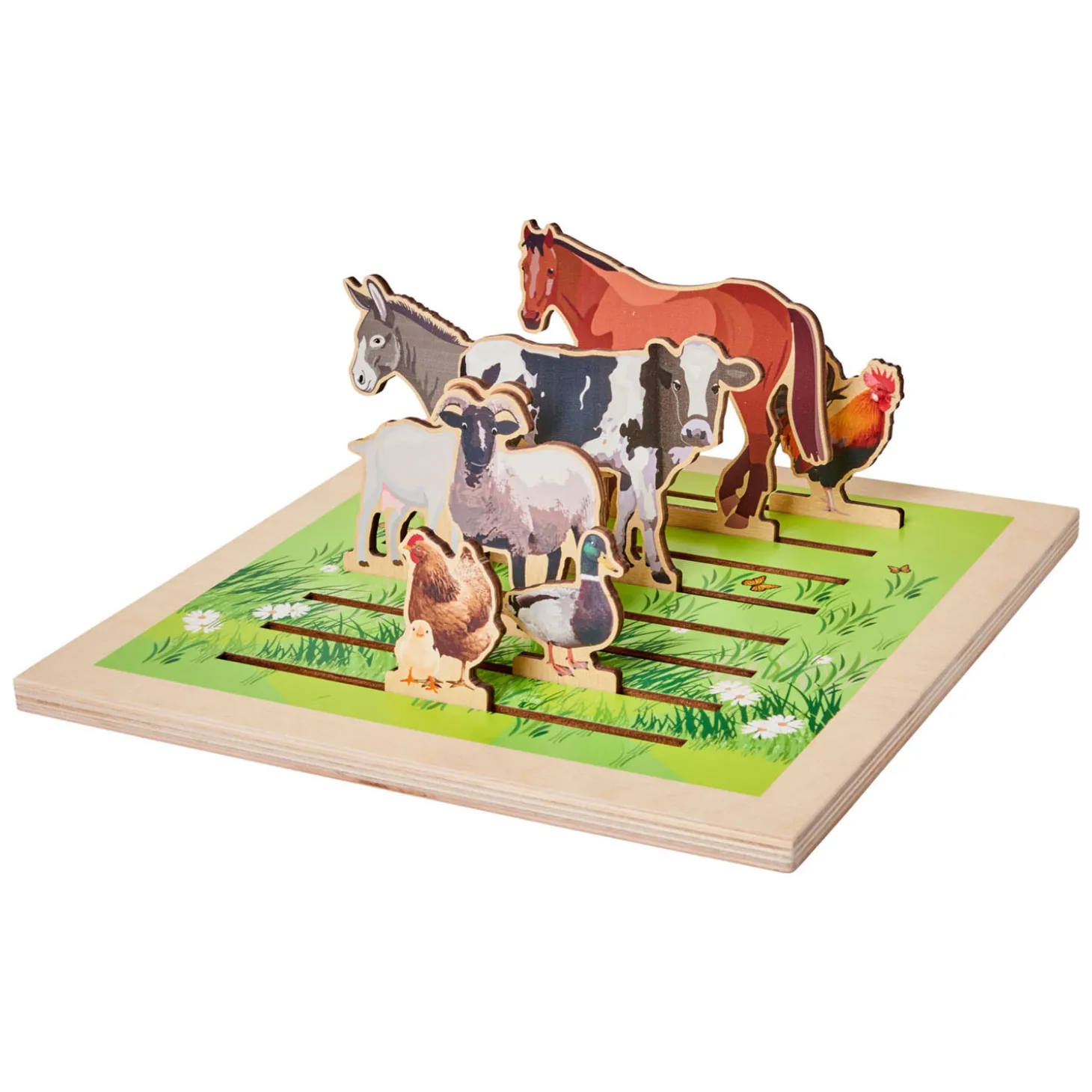 Rolf More - Houten Puzzelplank Boerderij, 8st.