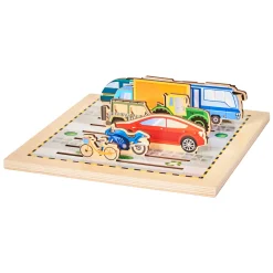 Rolf More - Houten Puzzelplank Verkeer, 8st.