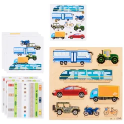 Rolf More - Houten Puzzelplank Verkeer, 8st.