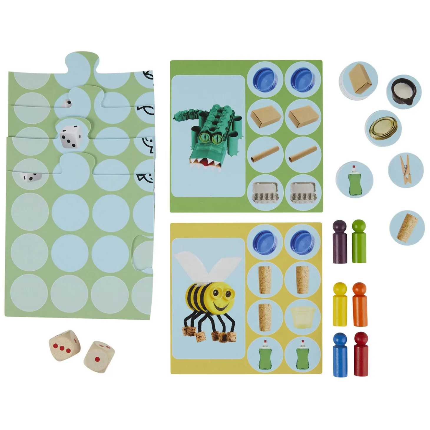 Rolf Originals - Recyclebeesten Kinderspel in Houten Box