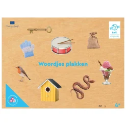 Rolf Originals - Woorden Plakken Taalspel in Houten box