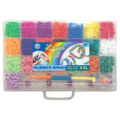 Rubber Band Loom in Opbergdoos, 4000st.