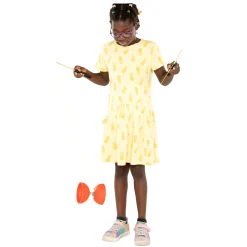 Rubber Diabolo met Aluminium Stokken - Oranje