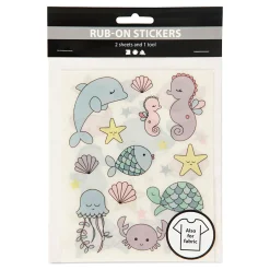 Rub-On Stickers Oceaan, 2 Vellen