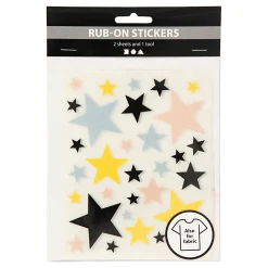 Rub-On Stickers Sterren, 2 Vellen