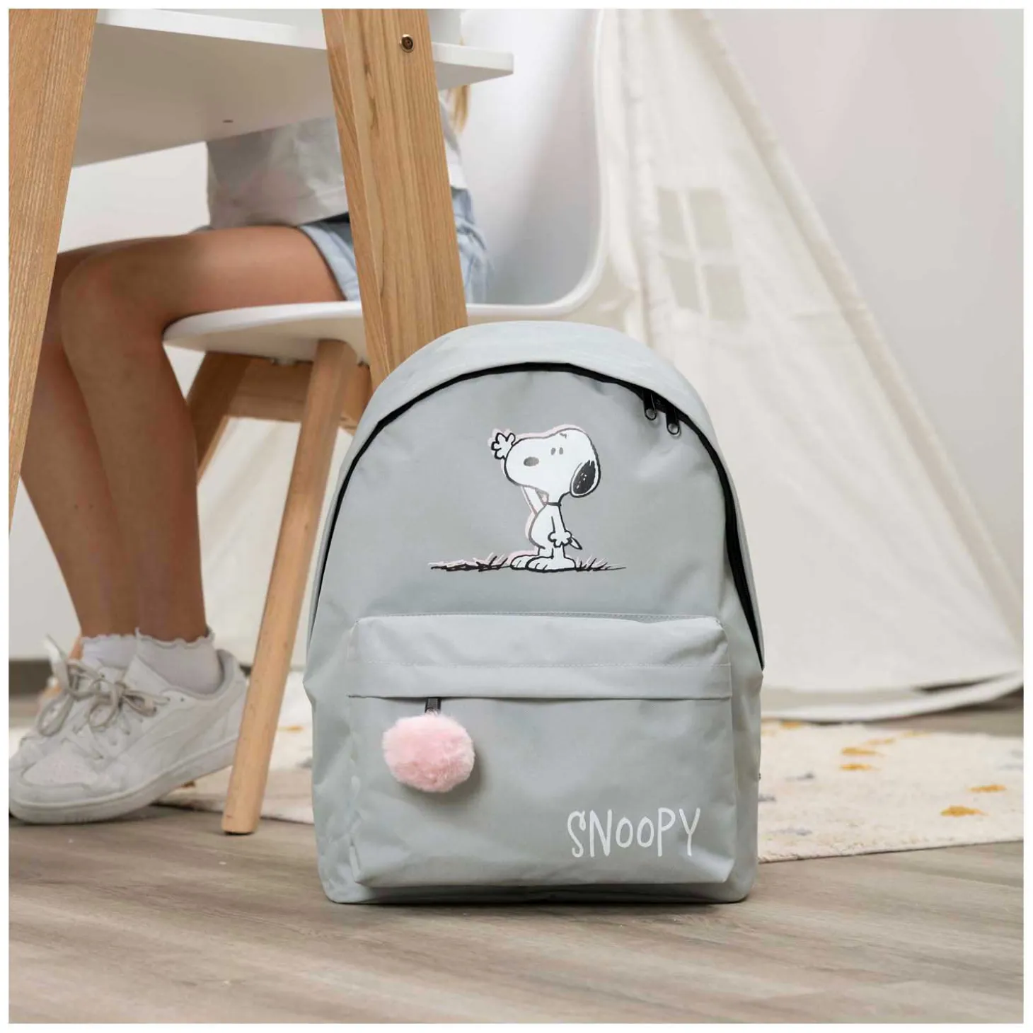 Rugzak Grijs - Snoopy