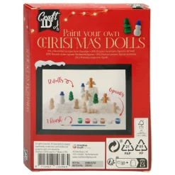 Schilder je eigen Houten Kerstfiguren, 12st.