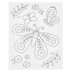 Schildercanvas met Print Grote Vlinder - 24x30cm