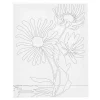 Schildercanvas met Print Grote Bloemen - 24x30cm