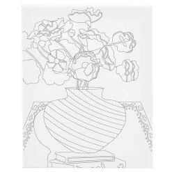 Schildercanvas met Print Boeket in Vaas - 24x30cm