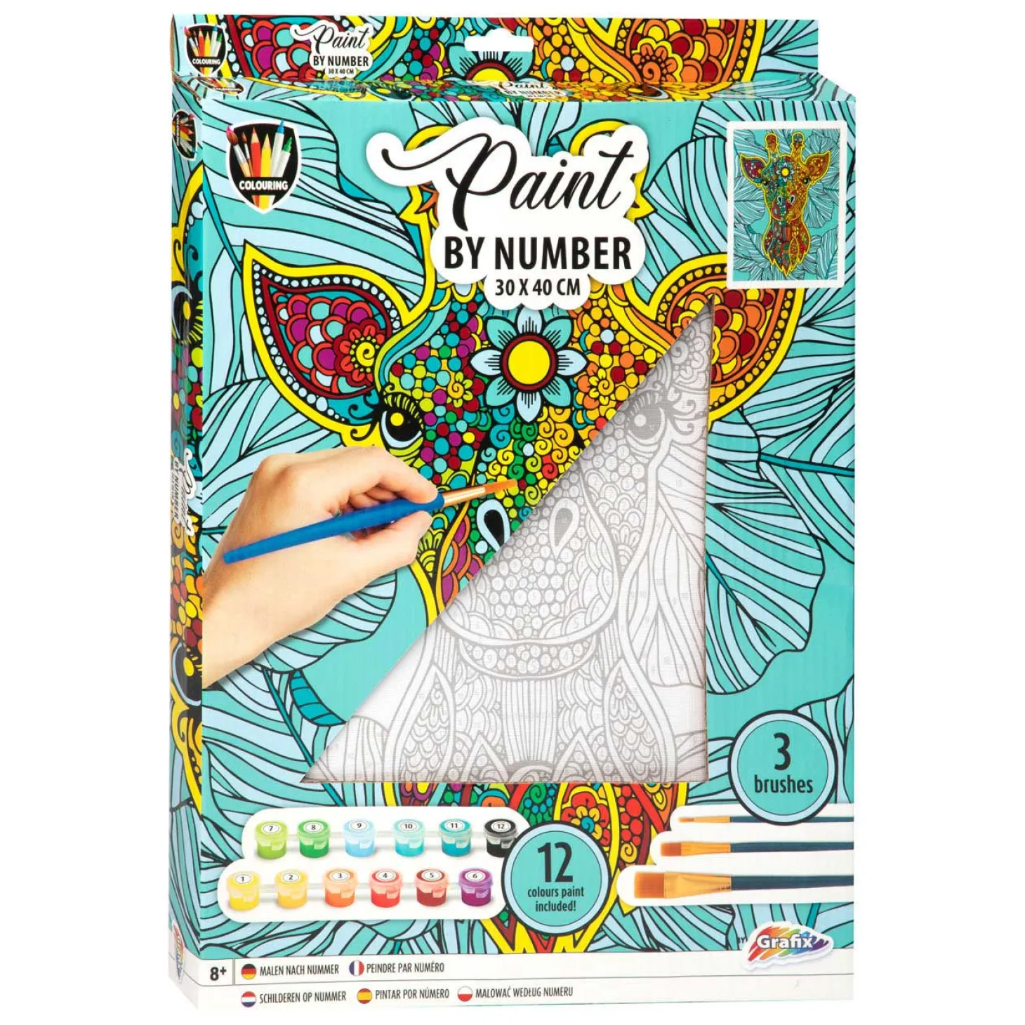 Schilderen op Nummer Canvas - Giraffe