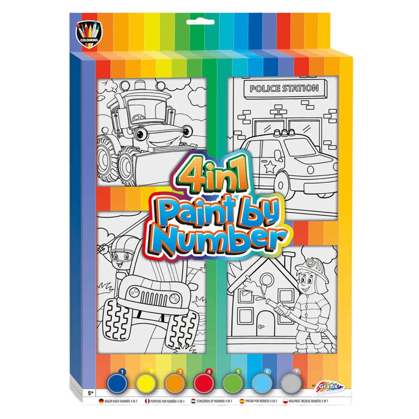 Schilderen op Nummer 4in1 - Voertuigen