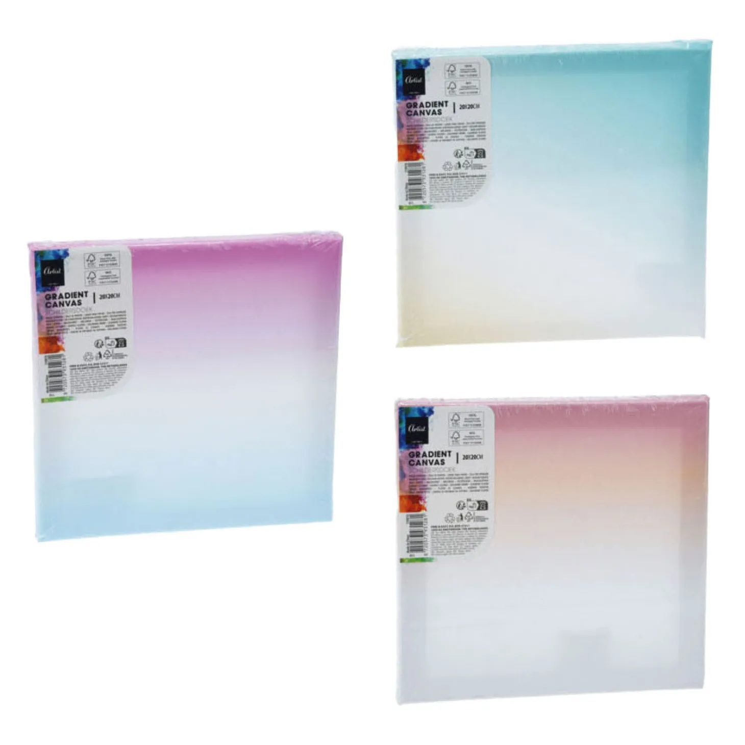 Schildersdoek Kleur, 20x20cm