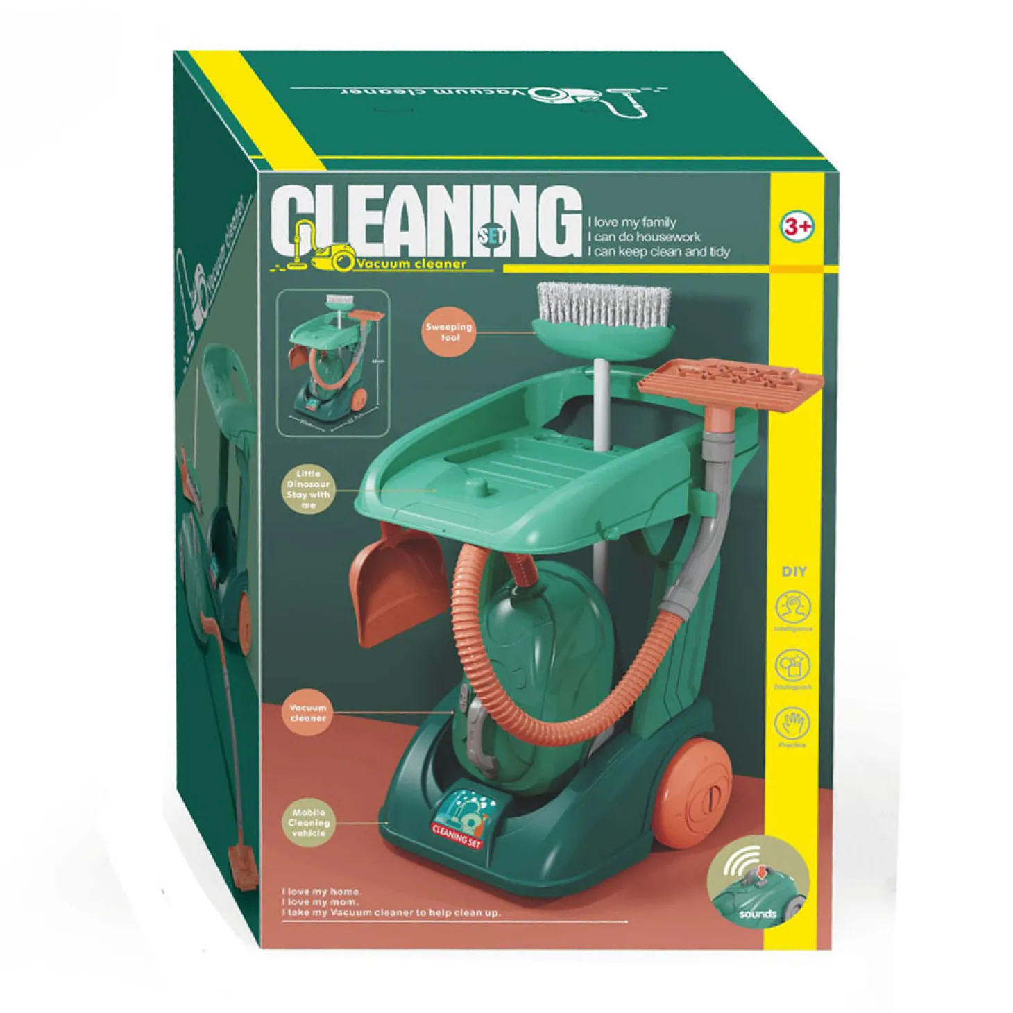 Schoonmaaktrolley met Stofzuiger