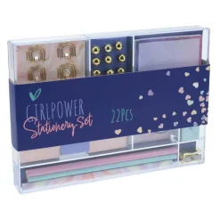 Schrijfwarenset Goud/Paars, 22dlg.