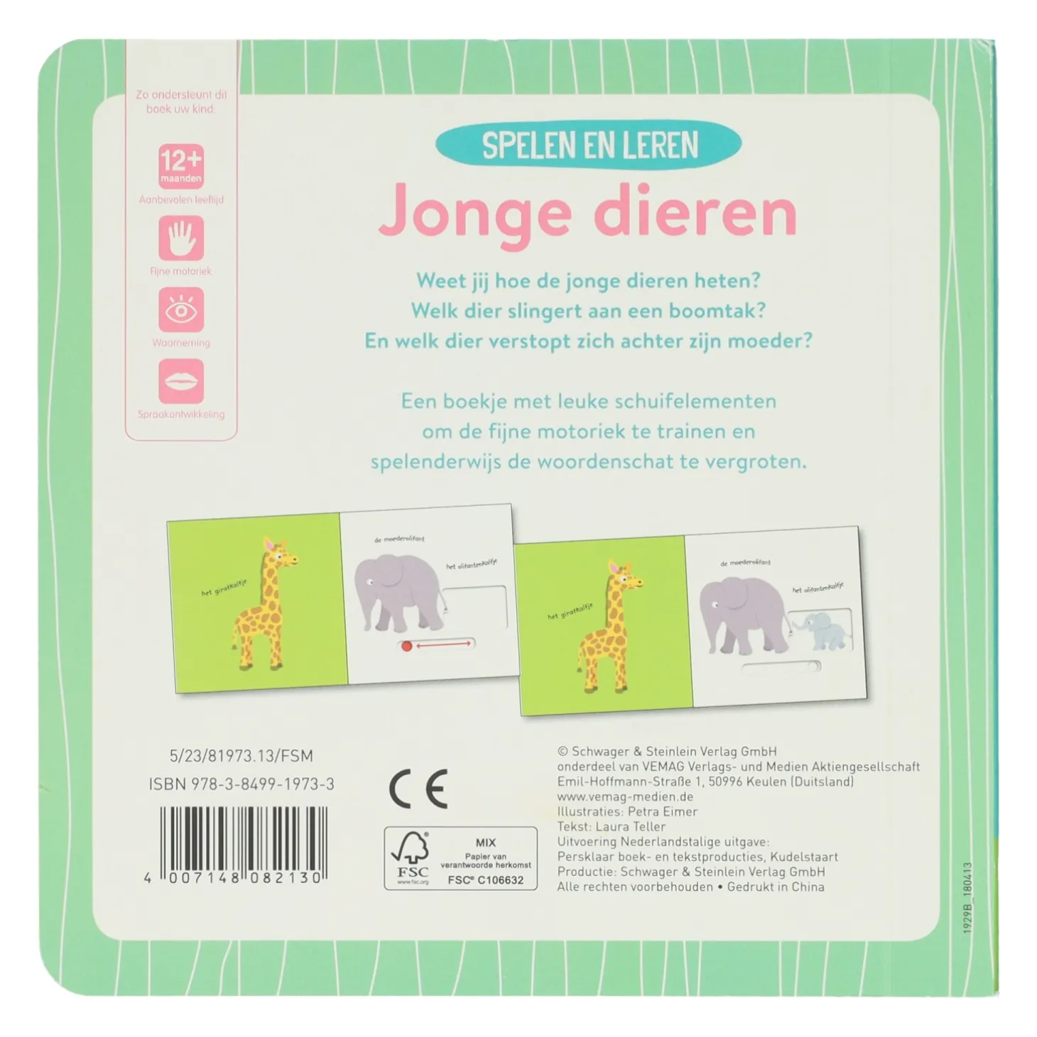 Schuifboekje Spelen en Leren Jonge dieren