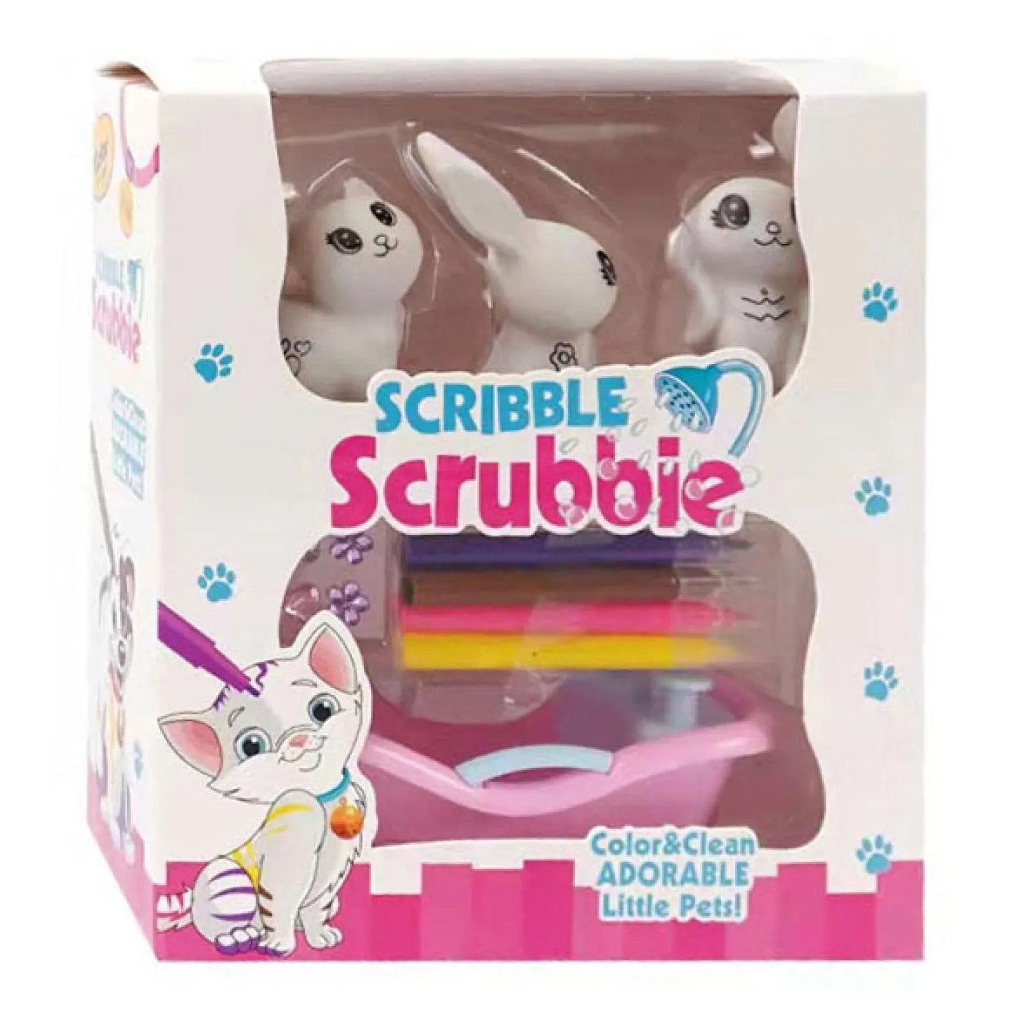 Scribble Crubbie Inkleurdiertjes met Bad