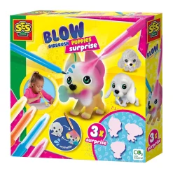 SES Blow Airbrush Pens - Puppy's Surprise, 3st.