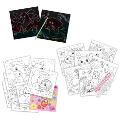 SES Doe Kleurboek Glitter 3 in 1