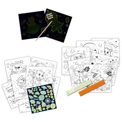 SES Doe Kleurboek Glow in The Dark 3in1