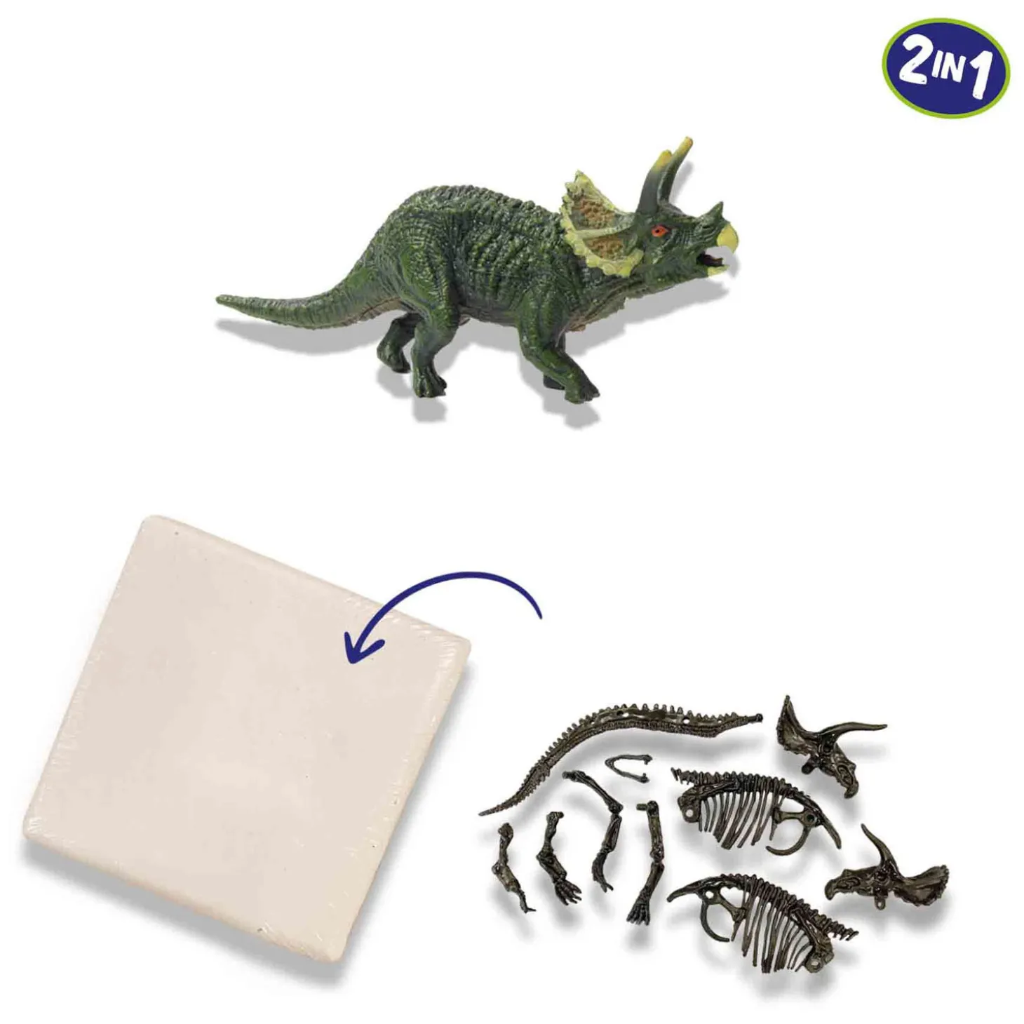SES Explore Dino en Skelet Opgraven 2in1 - Triceratops