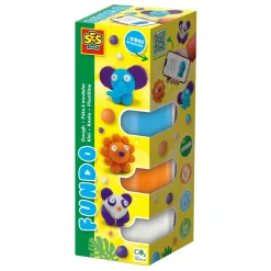 SES Fundo Klei - Wilde Dieren - 4 Kleipotjes