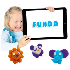 SES Fundo Klei - Wilde Dieren - 4 Kleipotjes