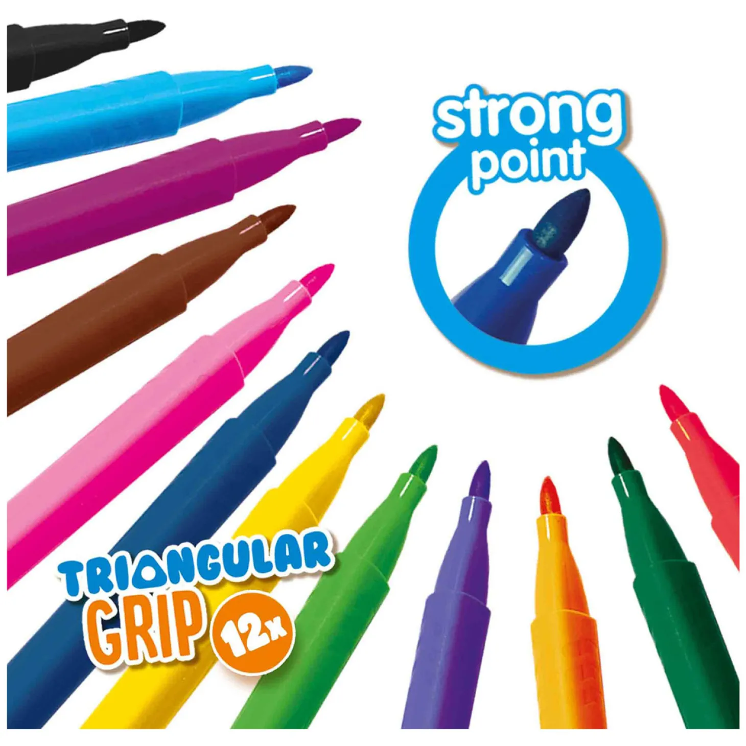 SES Kleuren op Nummers - Driehoek Grip Stiften