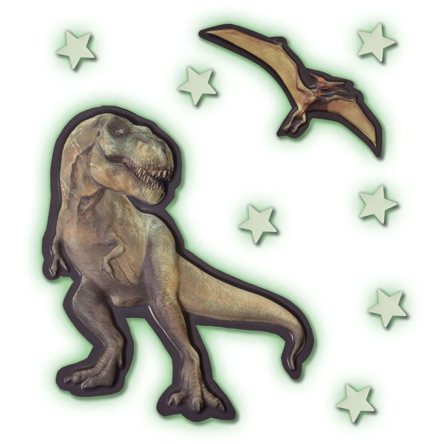 SES Mega Glowing T-Rex World Muurstickers