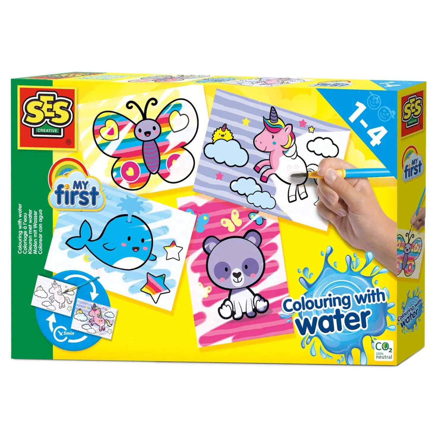 SES My First Kleuren met Water - Fantasie Dieren