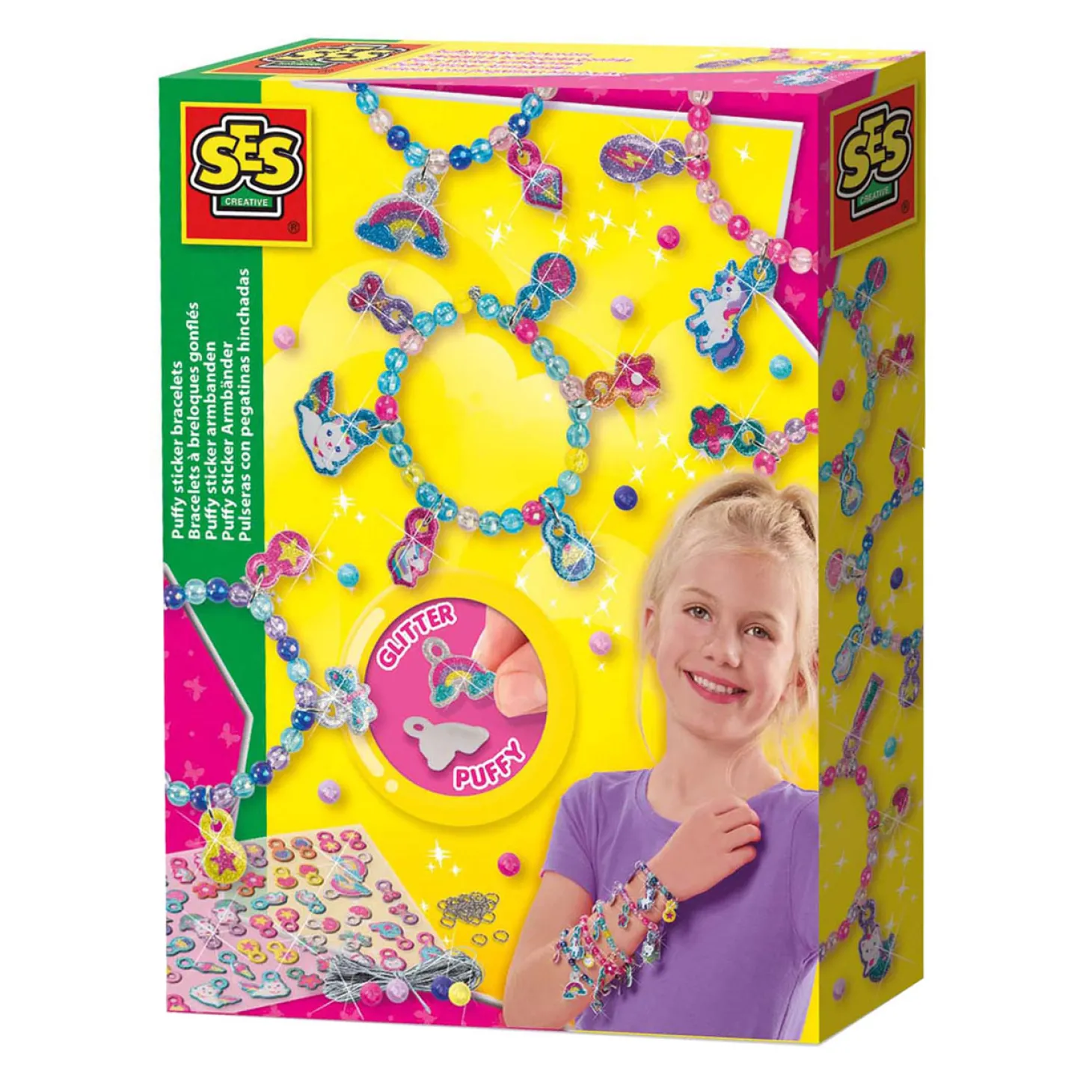SES Puffy Glitter Sticker Armbanden