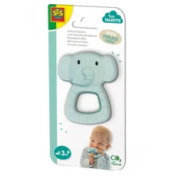 SES Tiny Talents Bijtspeeltje Eli Olifant - 100% Natuurrubber