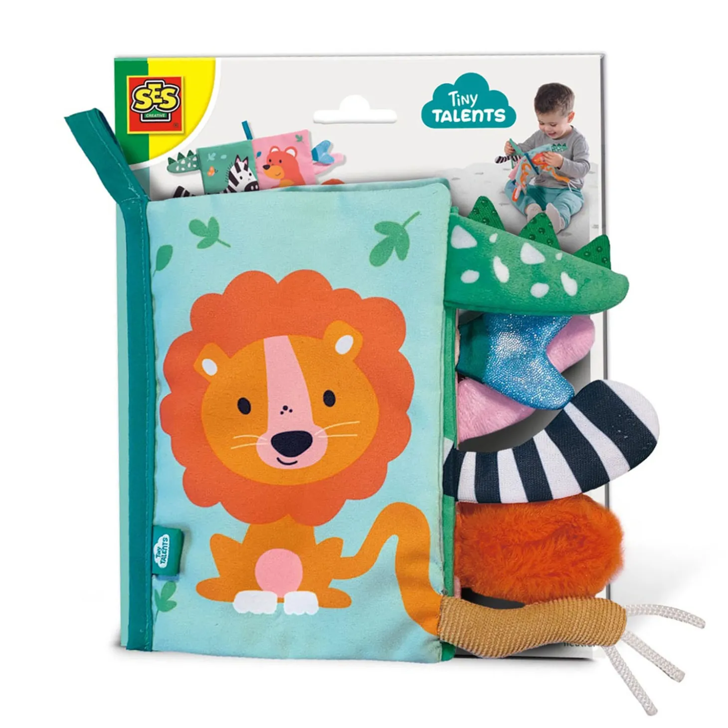 SES Tiny Talents Sensory Soft Dierenstaarten Boek