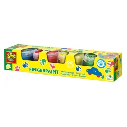 SES Vingerverf Primaire Kleuren, 4x110ml