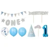 Set Feestversiering 1e Verjaardag - Blauw/Jongen, 9dlg.