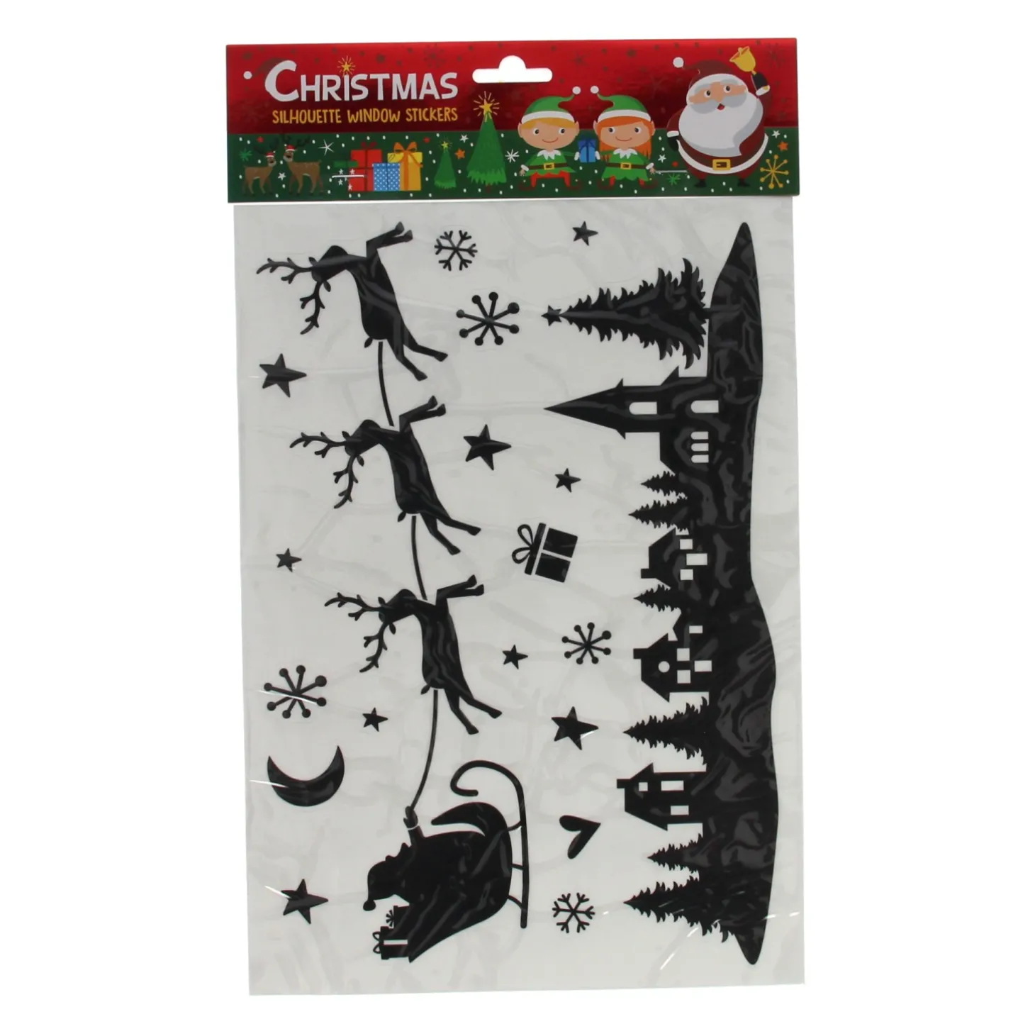 Silhouette Raamstickers Kerst
