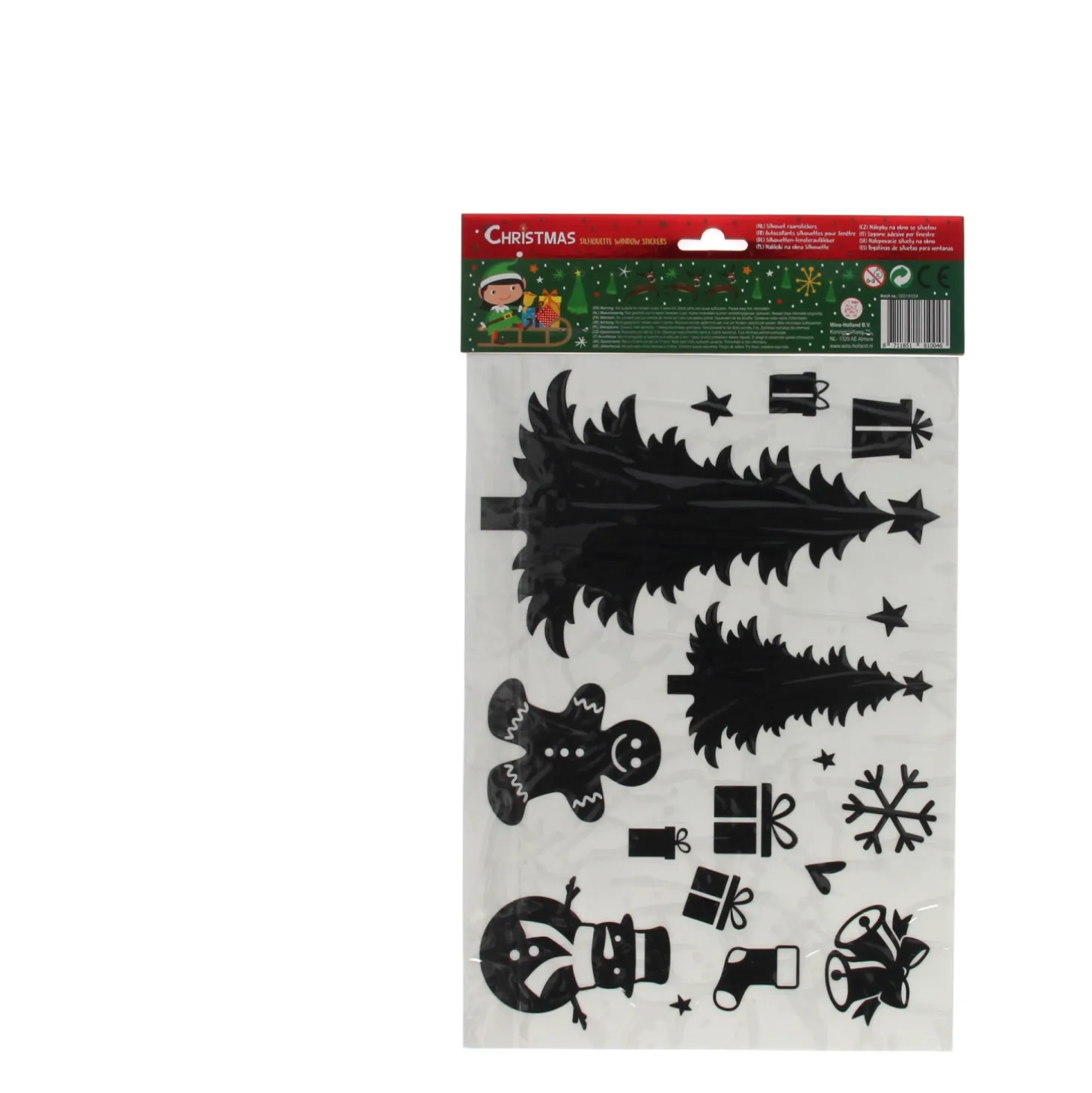 Silhouette Raamstickers Kerst