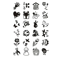 Silicone Stempels Kleine Lieve Groetjes, 1 Vel