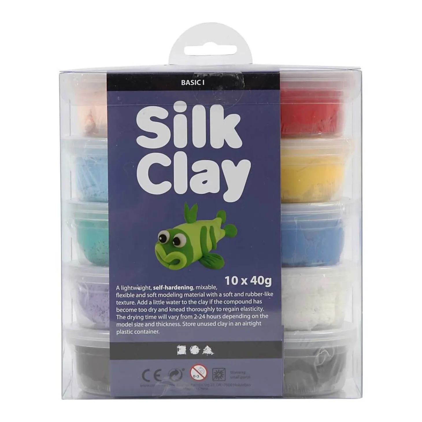 Silk Clay - Basiskleuren, 10x40gr.
