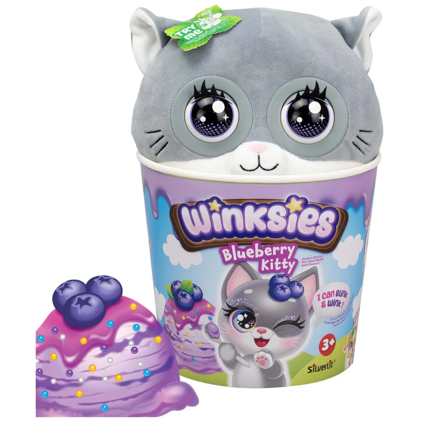 Silverlit Winksies Blauwe Kat Interactieve Knuffel