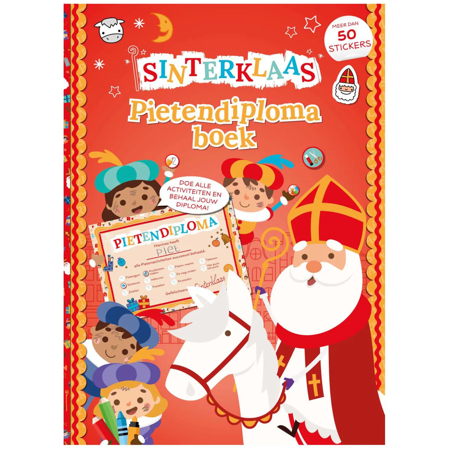 Sinterklaas Pietendiplomaboek met Stickers