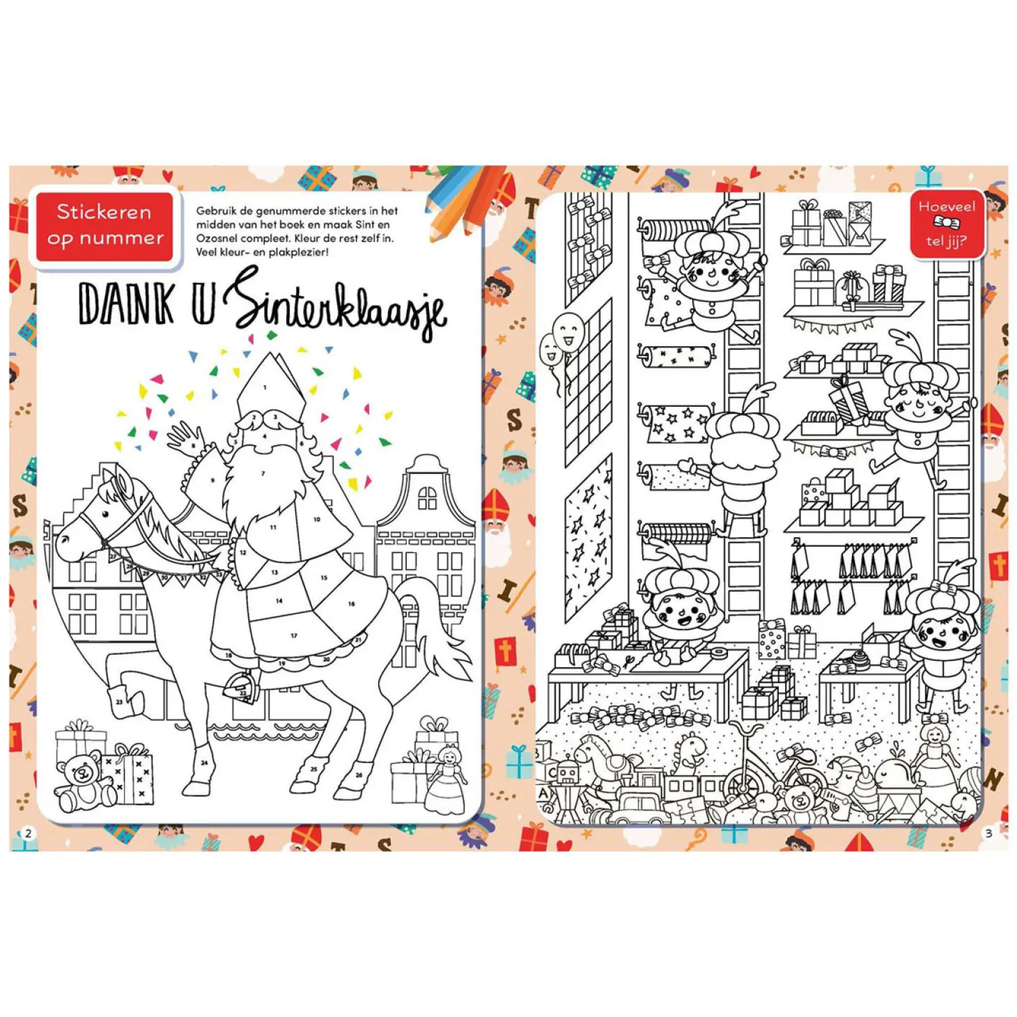 Sinterklaas Pietendiplomaboek met Stickers